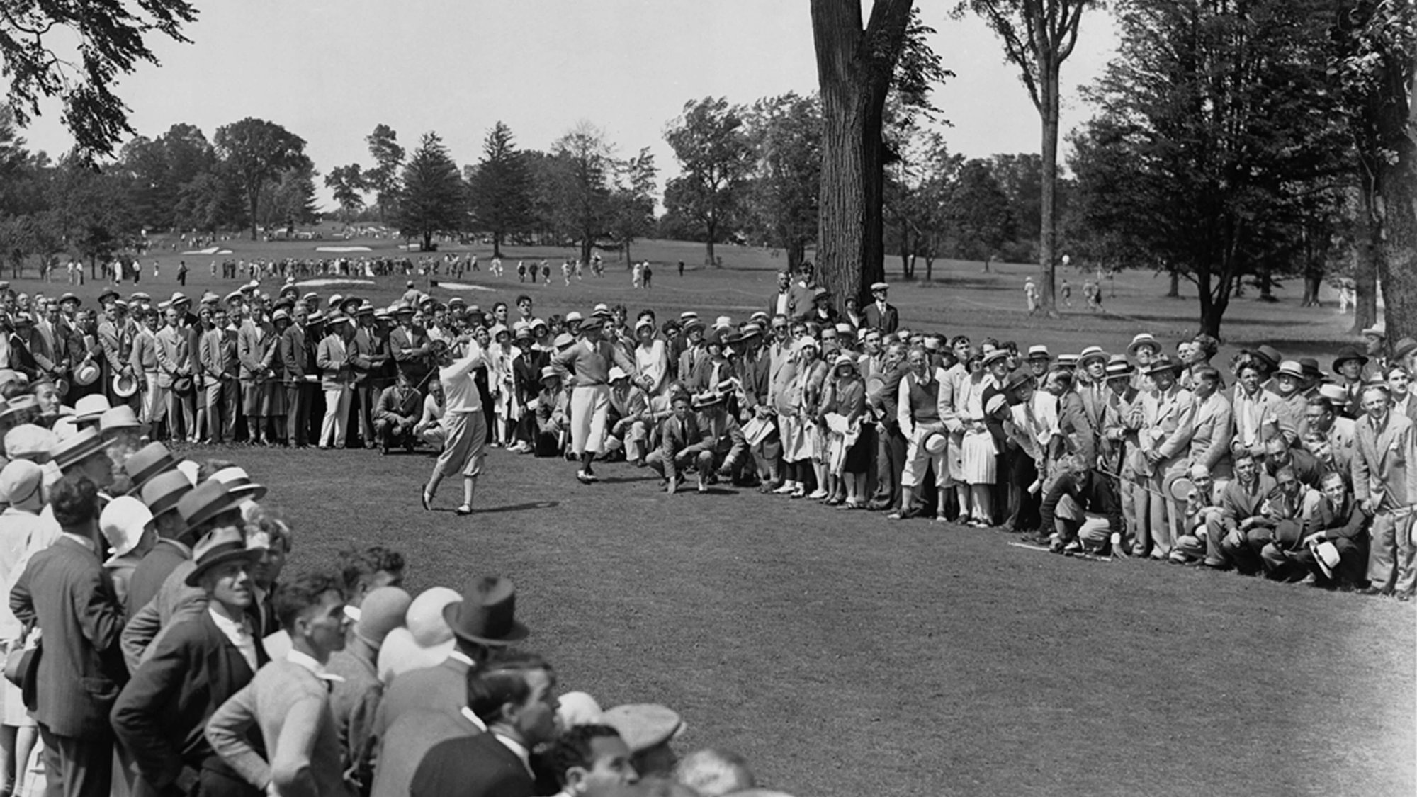 Bobby Jones 1929 US Open Champion at Winged Foot GC, with Baseball Great Babe Ruth kneeing behind Jones 1 Bobby Jones 1929 US Open Champion at Winged Foot GC, with Baseball Great Babe Ruth kneeing behind Jones 1